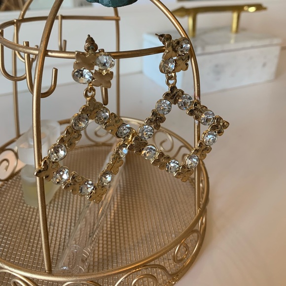 Gold earrings stylish - Picture 2 of 2